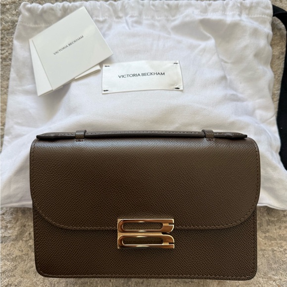 Victoria Beckham Mini Dorian Brown Leather Bag - Picture 1 of 3